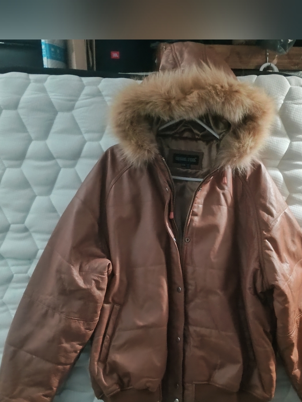 Mens Oscar Piel Genuine Leather Calf Leather And Genuine Coyote Hood 3X